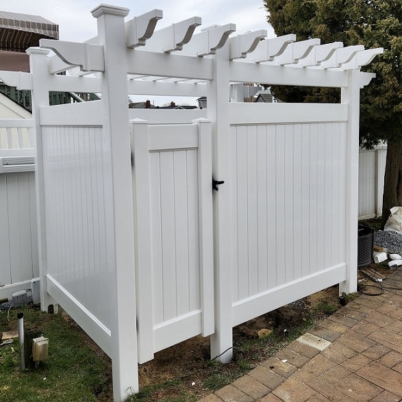 Outdoor Pvc Shower Equipment Enclosures Liberty Fence Railing