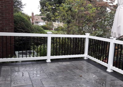 vinyl aluminum patio railing
