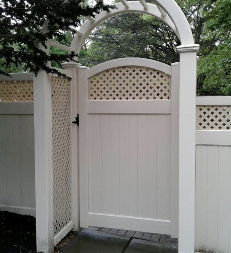 Vinyl Arbors Liberty Fence Railing, Wooden Fence Gate With Arbor