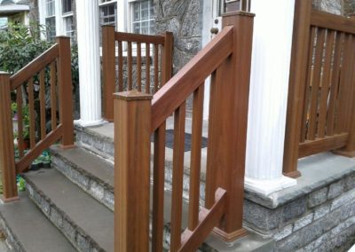 wood grain step rails