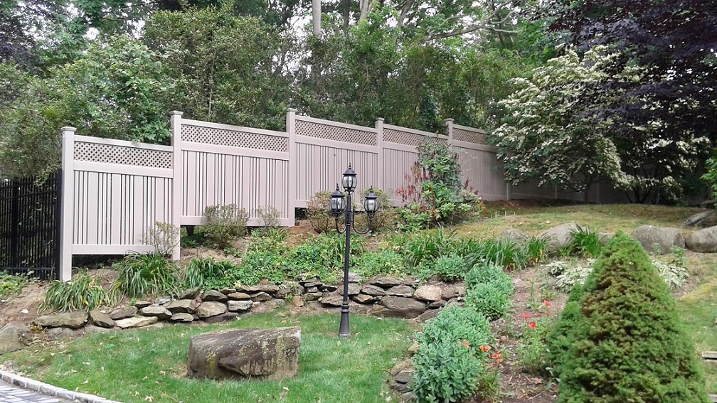 stepped fence installation