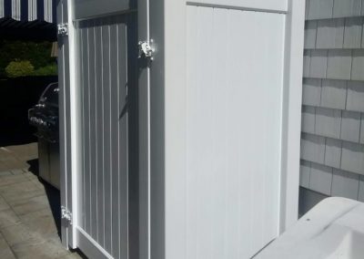 custom pvc outdoor shower enclosure.