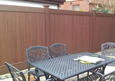 6-foot embossed sequoia wood grain vinyl privacy fence